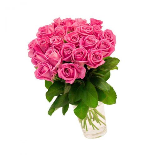 Заказать 21-ну розовую розу с доставкой в Ялту